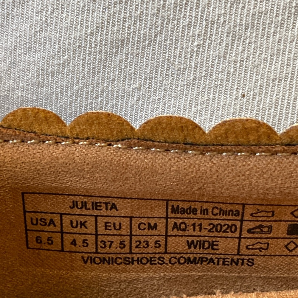 Vionic Julieta Nude Ballet Flats, size 6.5, wide, excellent condition - Picture 3 of 5